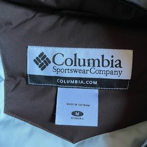 Columbia brown down jacket size medium